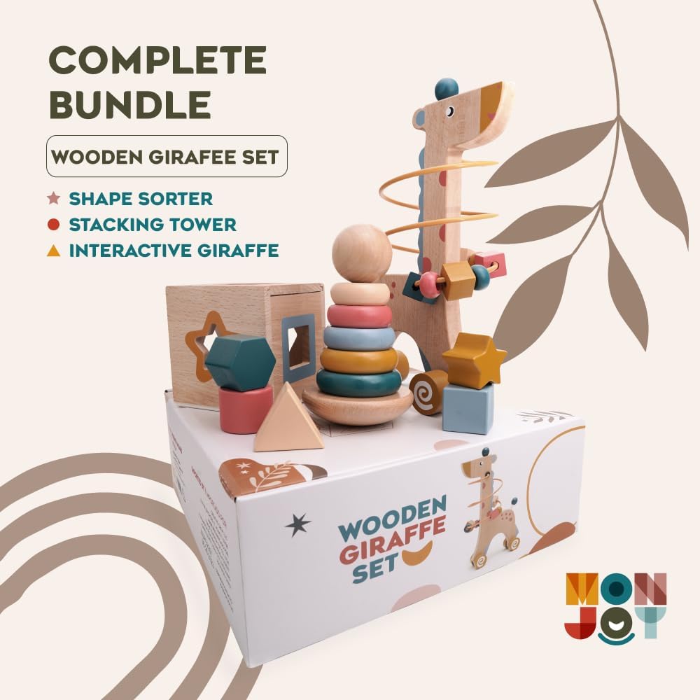 3-in-1 Wooden Montessori Toys for Toddlers 1-3